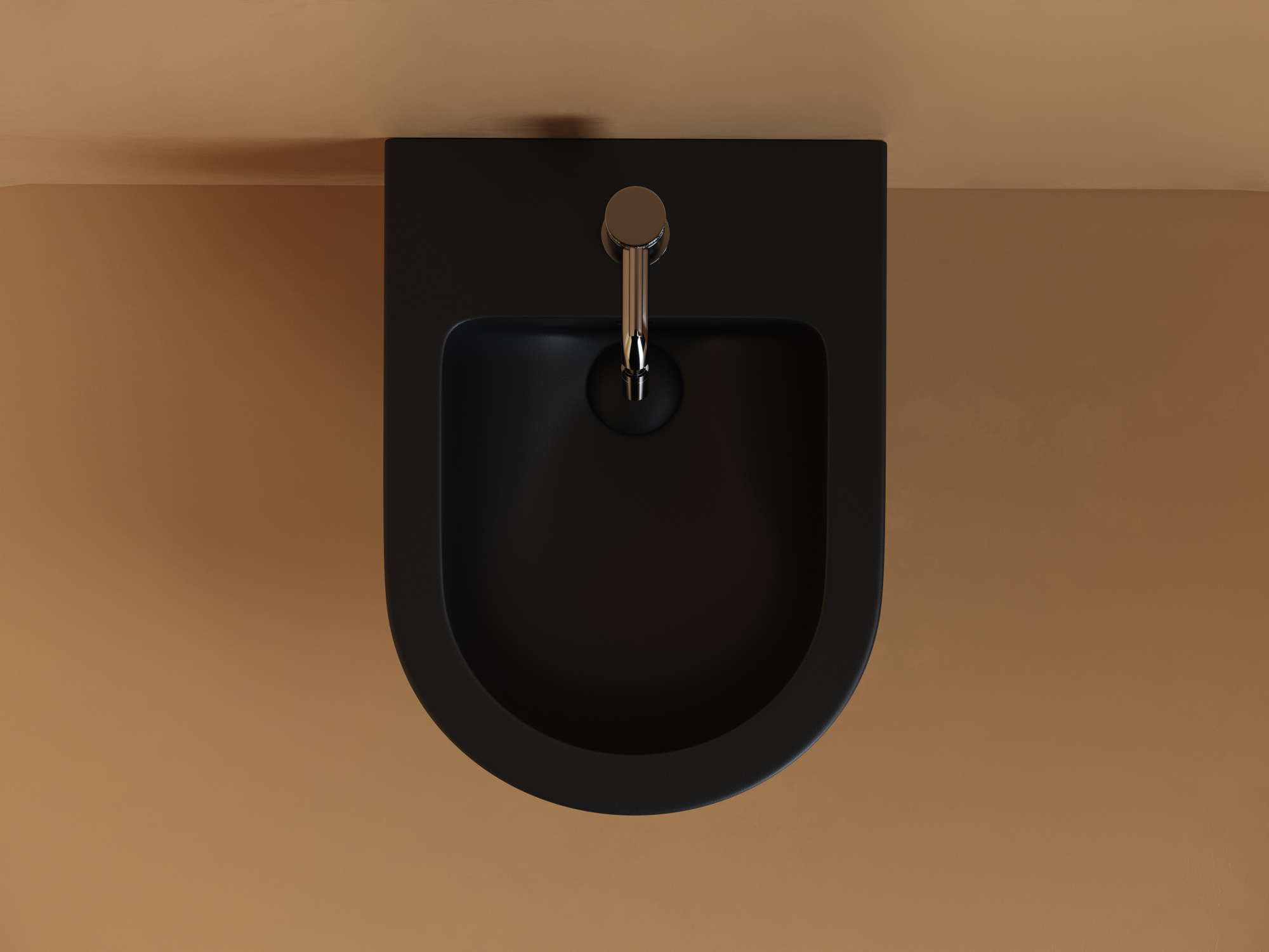 Биде подвесное Ceramica Nova Uno CN11002MB фарфор, цвет черный матовый