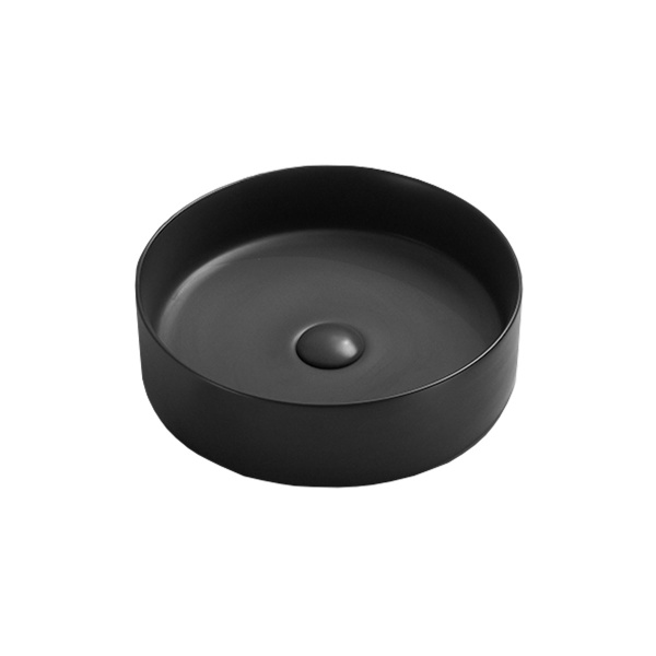 Раковина накладная круглая Vincea  VBS-216MB фарфор цвет черный матовый
