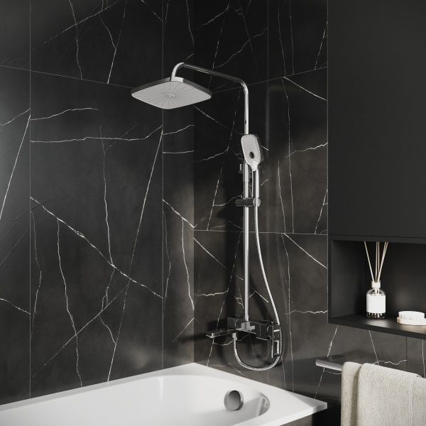 Душевая система со смесителем Grossman Pragma 500.K35.03.100 монтаж настенная без термостата хром