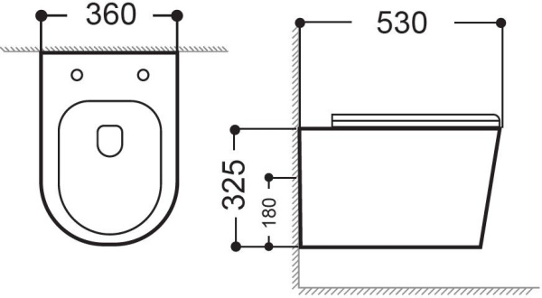 Унитаз подвесной Aquanet  Atago 2.0 W MB Rimless керамика черный матовый