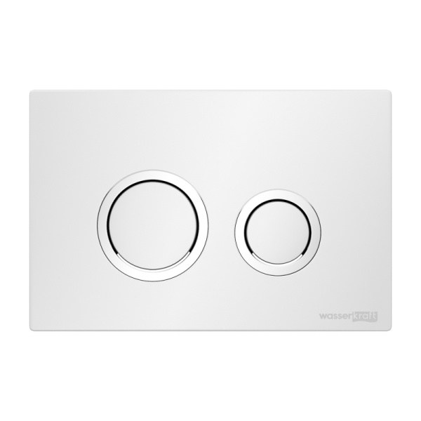 Кнопка смыва Wasserkraft Aller WH01 белый пластик