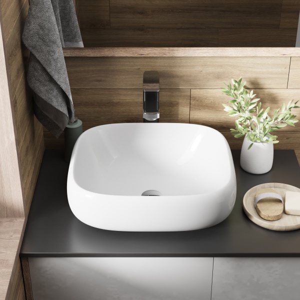 Раковина  прямоугольная Grossman Falcon GR-3053 фаянс цвет белый