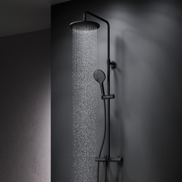 Душевая система со смесителем Am.Pm Like F0780522 монтаж настенная с термостатом черный