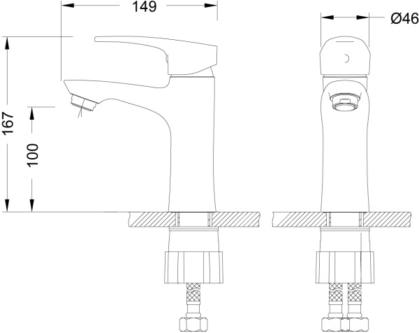 Смеситель для раковины Lemark Linara LM0406C хром