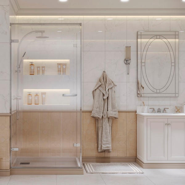 Душевой угол Ambassador Abner 10011101L 90x90 стекла прозрачные, профиль хром