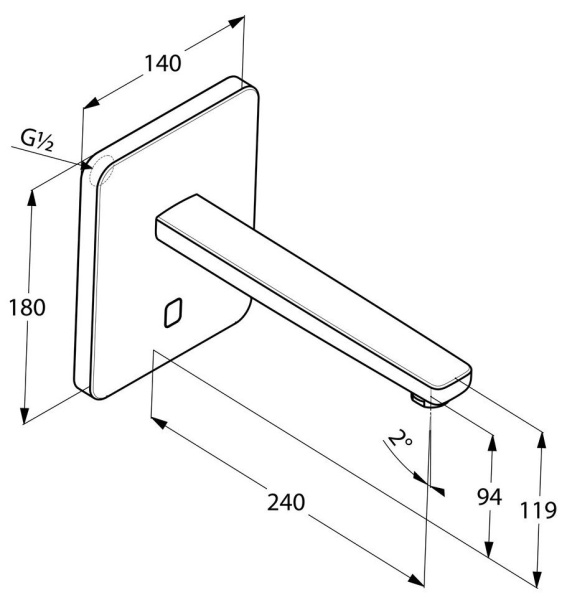 Смеситель для раковины Kludi Zenta Е 3840205 хром