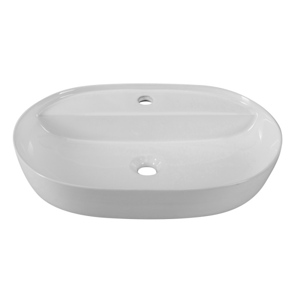 Раковина накладная овальная BelBagno  BB1346 фаянс цвет белый