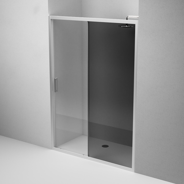 Душевая дверь Am.Pm Gem W90G-140-1-195MG 140 см стекла прозрачные тонированные, профиль хром