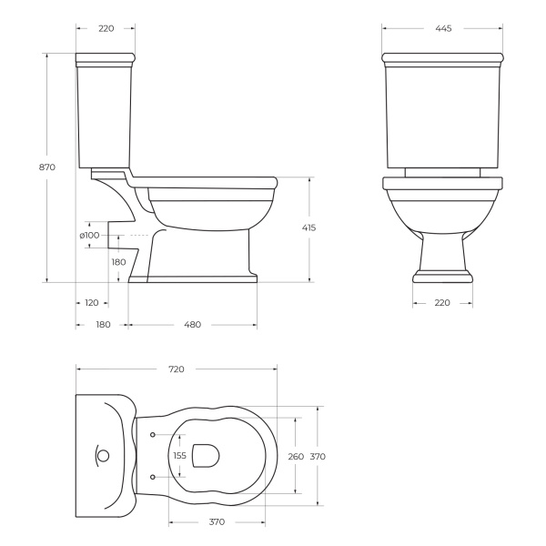 Чаша напольного унитаза BelBagno Boheme BB115CPR цвет белый