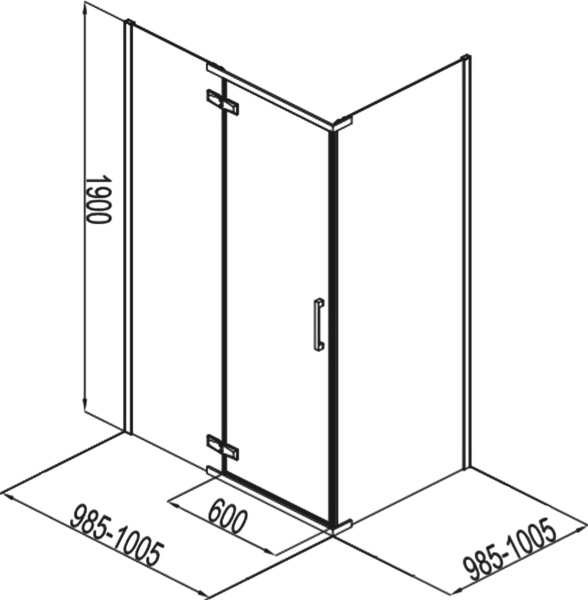 Душевой угол Aquanet Logic AE32-S-100x100U-CT квадратная   стекла прозрачные, профиль хром