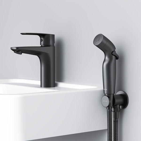 Смеситель для раковины Am.Pm Gem F90A03022  черный матовый