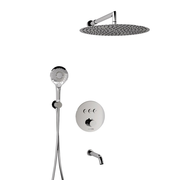 Душевая система со смесителем Wasserkraft  A175817 монтаж встраиваемая в стену с термостатом хром