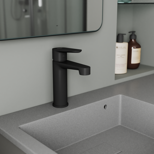 Смеситель для раковины D&amp;K Bayern.München DA1562105 черный матовый