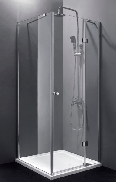 Душевой угол Cezares Verona VERONA-A-1-100-C-Cr квадратная   стекла , профиль 