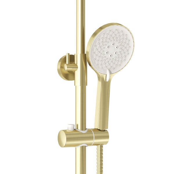 Душевая система со смесителем Grossman Galaxy 500.K35.01.320 монтаж настенная без термостата матовое золото