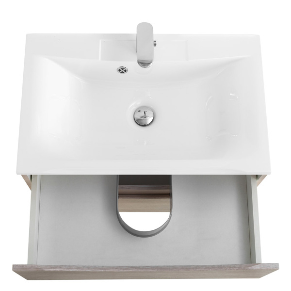 Тумба под раковину подвесная BelBagno Marino MARINO-650-2C-SO-RG-P 65 см  2 ящика цвет Rovere Grigio 