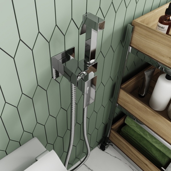 Гигиенический душ Wasserkraft  A71138 встраиваемый в стену хром