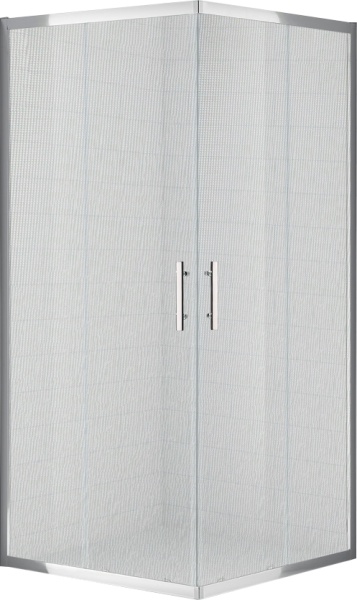 Душевой угол Cezares Eco ECO-O-A-2-80-P-Cr квадратная   стекла рифленые, профиль хром