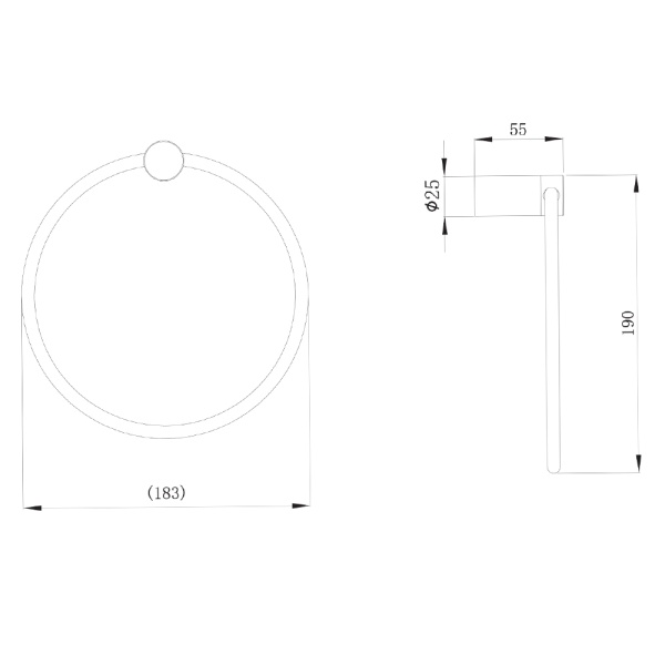 Полотенцедержатель-кольцо Raiber Graceful RPB-80006 