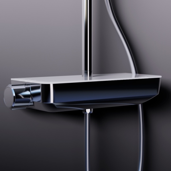 Душевая система со смесителем Damixa Scandinavian Pure 936750000 монтаж настенная с термостатом хром