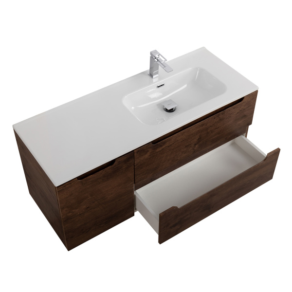 Тумба под раковину подвесная BelBagno Etna ETNA-1200-2C-1A-SO-RW-R 120 см  2 ящика + 1 дверца цвет Rovere Moro 