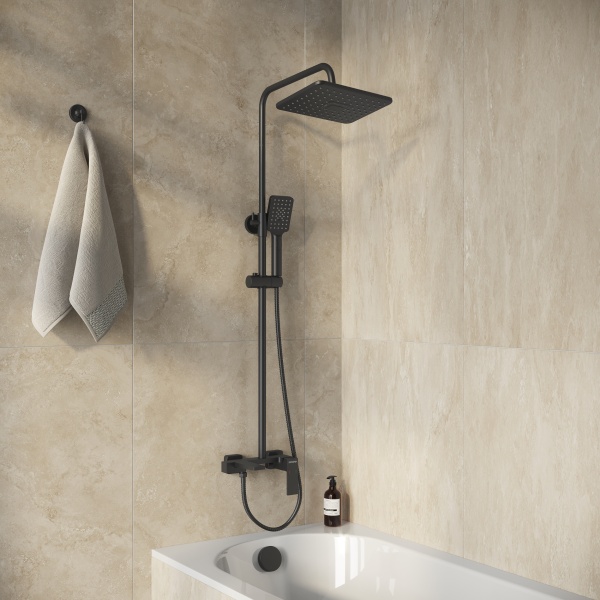 Душевая система со смесителем Grossman Style 500.K35.05.210 монтаж настенная без термостата черный