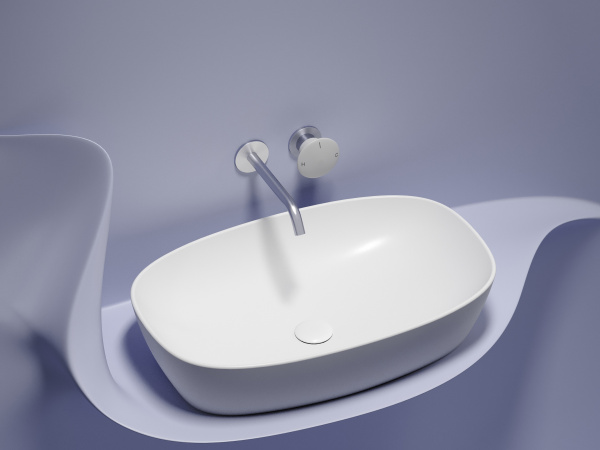 Раковина накладная овальная Ceramica Nova Element CN6049MW фарфор цвет белый матовый