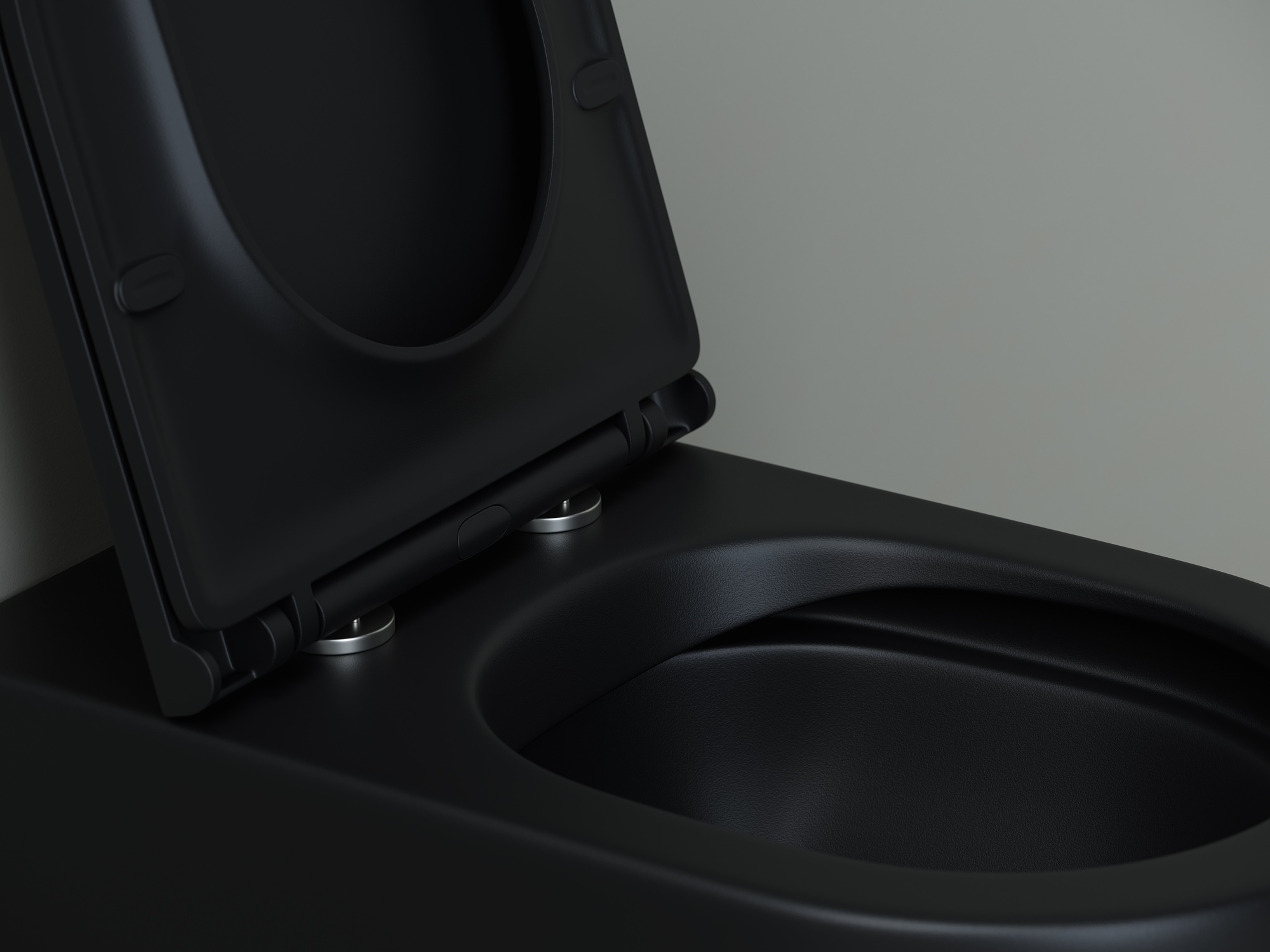 Унитаз приставной Ceramica Nova Metropol CN4004MB Rimless фарфор черный матовый