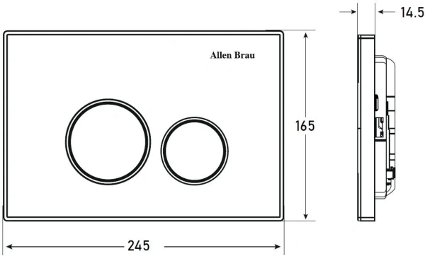 Кнопка смыва пневматическая Allen Brau Priority 9.20001.20 АБС-пластик цвет белая/хром