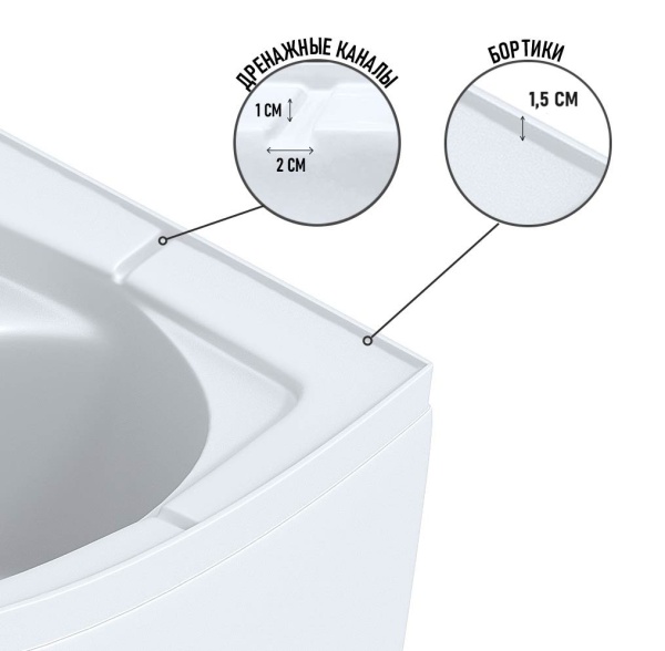 Душевая кабина с крышей Niagara Eco NG-4501-14 четверть круга  90x90 стекла прозрачные с узором, профиль матовый хром