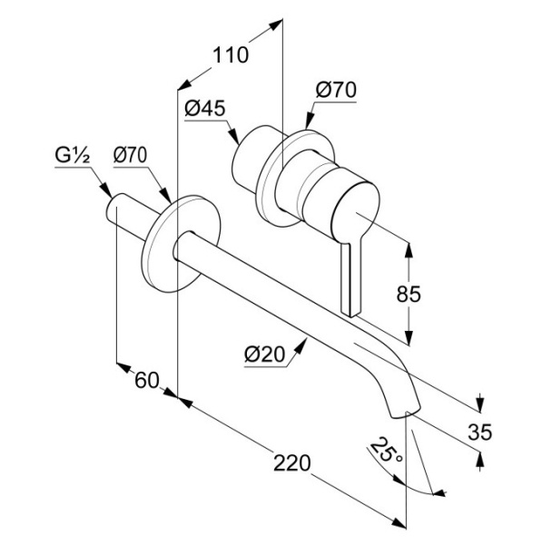 Смеситель для раковины Kludi Nova Fonte Pura 202455315 белый