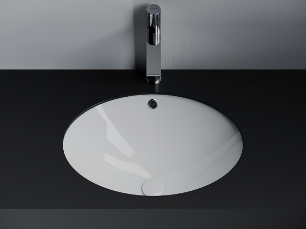 Раковина встраиваемая снизу овальная Ceramica Nova Era CN6081 фарфор цвет белый
