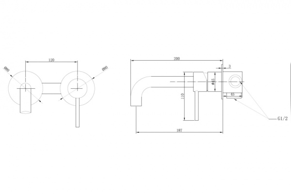Смеситель для раковины Abber Wasser Kreis AF8112 хром