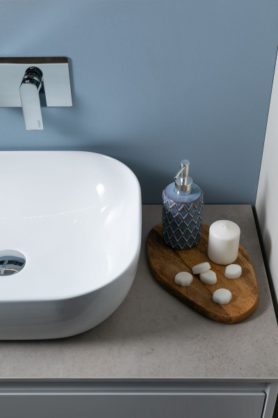 Раковина накладная прямоугольная Aquanet Lake LAKE-1 керамика цвет белый