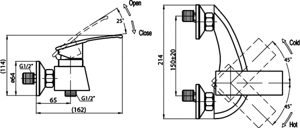 Комплект смесителей   Cezares Turbolenza TURBOLENZA-D-01 