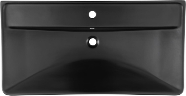 Раковина мебельная прямоугольная Aquanet Ирис 00329250 керамика цвет черный матовый