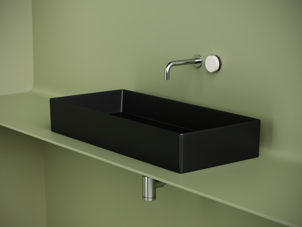 Раковина накладная прямоугольная Ceramica Nova Element CN6072MB фарфор цвет черный матовый