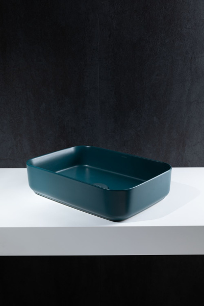 Раковина накладная прямоугольная Allen Brau Fantasy 4.11021.PT керамика цвет зеленый