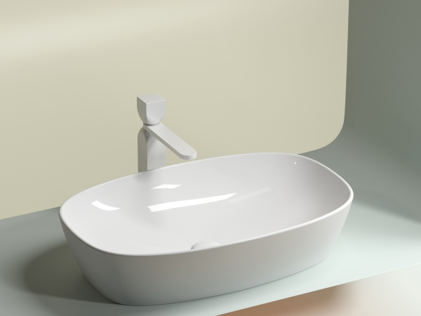 Раковина накладная овальная Ceramica Nova Element CN6049 фарфор цвет белый
