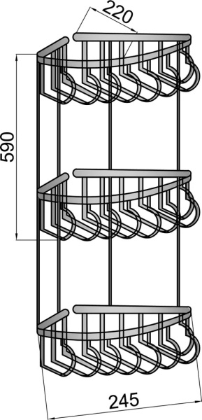 Полка для принадлежностей Boheme Brillante 10454 настенная Chrome