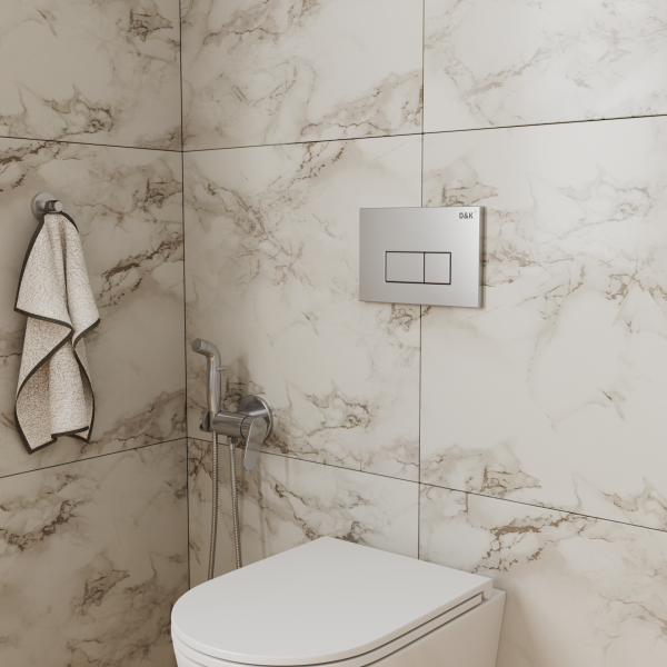 Кнопка смыва механическая D&amp;K Rhein DB1499002 цвет матовый хром