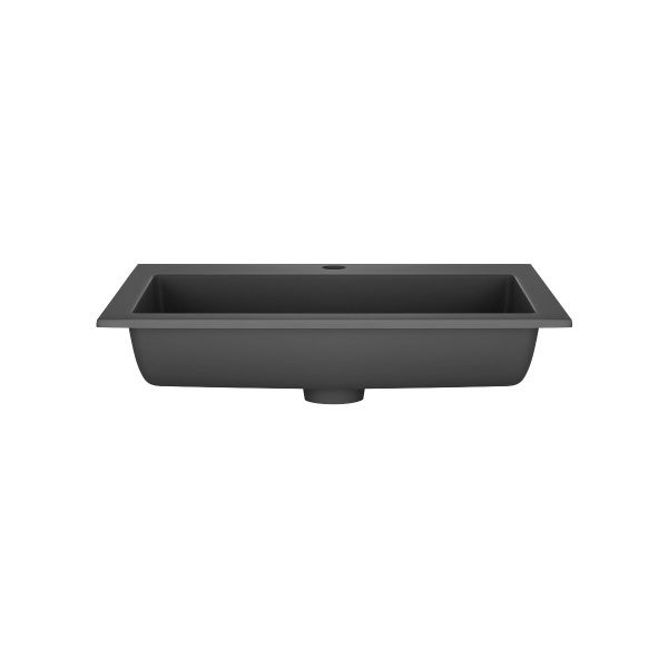 Раковина мебельная  Vincea  VCB-13600B литьевой мрамор цвет черный матовый