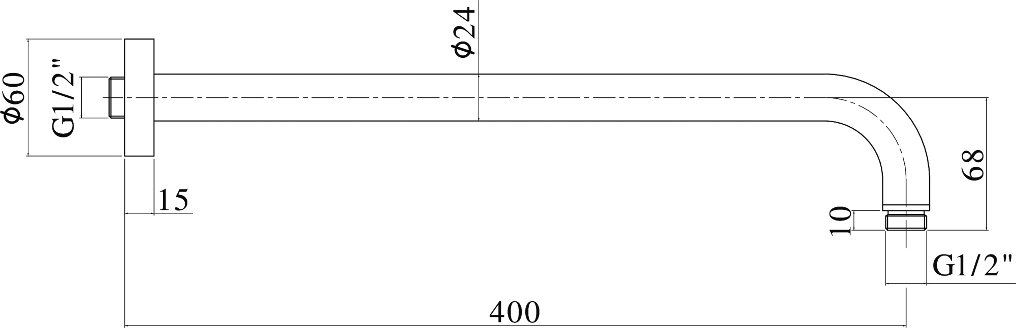 Держатель верхнего душа Paffoni Lusso ZSOF034ST  
