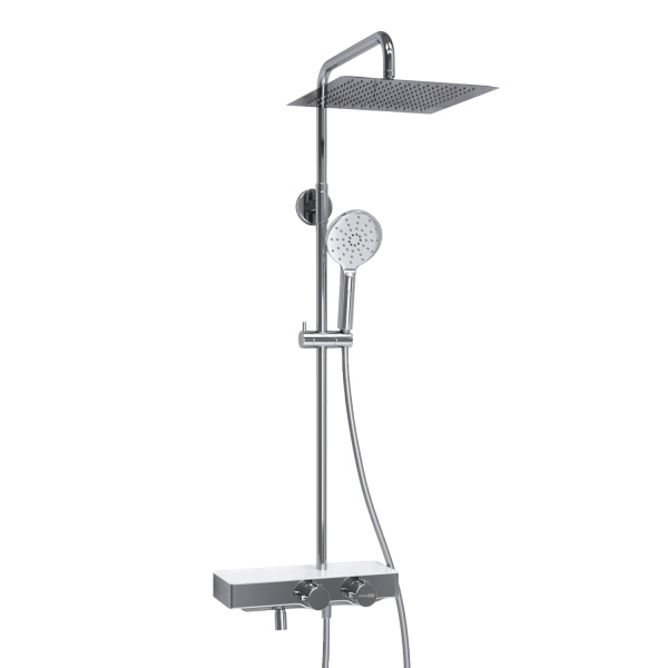 Душевая система со смесителем Wasserkraft  A113.118.127.CH Thermo монтаж настенная с термостатом хром