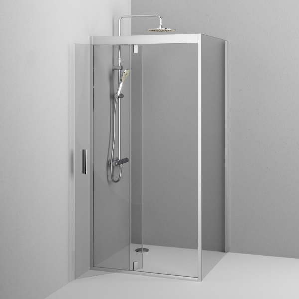 Душевой угол Am.Pm Gem W90G-404-090MT квадратная   стекла прозрачные, профиль серебро