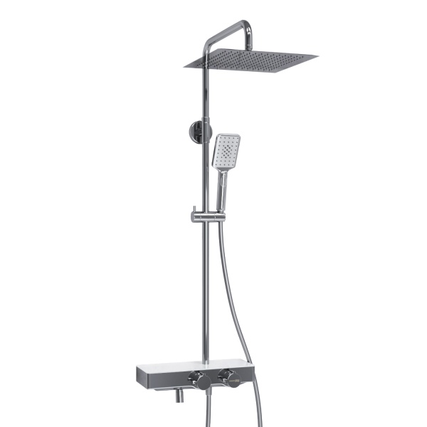 Душевая система со смесителем Wasserkraft  A113.118.126.CH Thermo монтаж настенная с термостатом хром