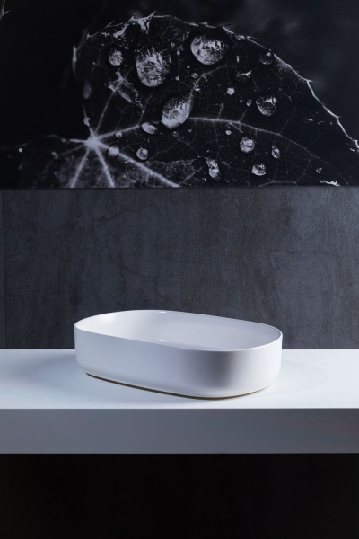 Раковина накладная овальная Allen Brau Fantasy 4.11022.21 керамика цвет белый матовый