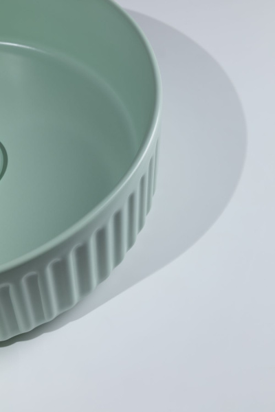 Раковина накладная круглая Allen Brau Fantasy 4.11032.MT керамика цвет зеленый