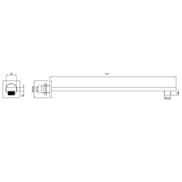 Держатель верхнего душа RGW Shower Panels 21140422-01 хром 