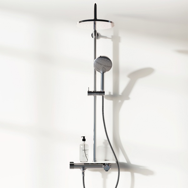 Душевая система со смесителем Damixa Jupiter 977750000 монтаж настенная с термостатом хром